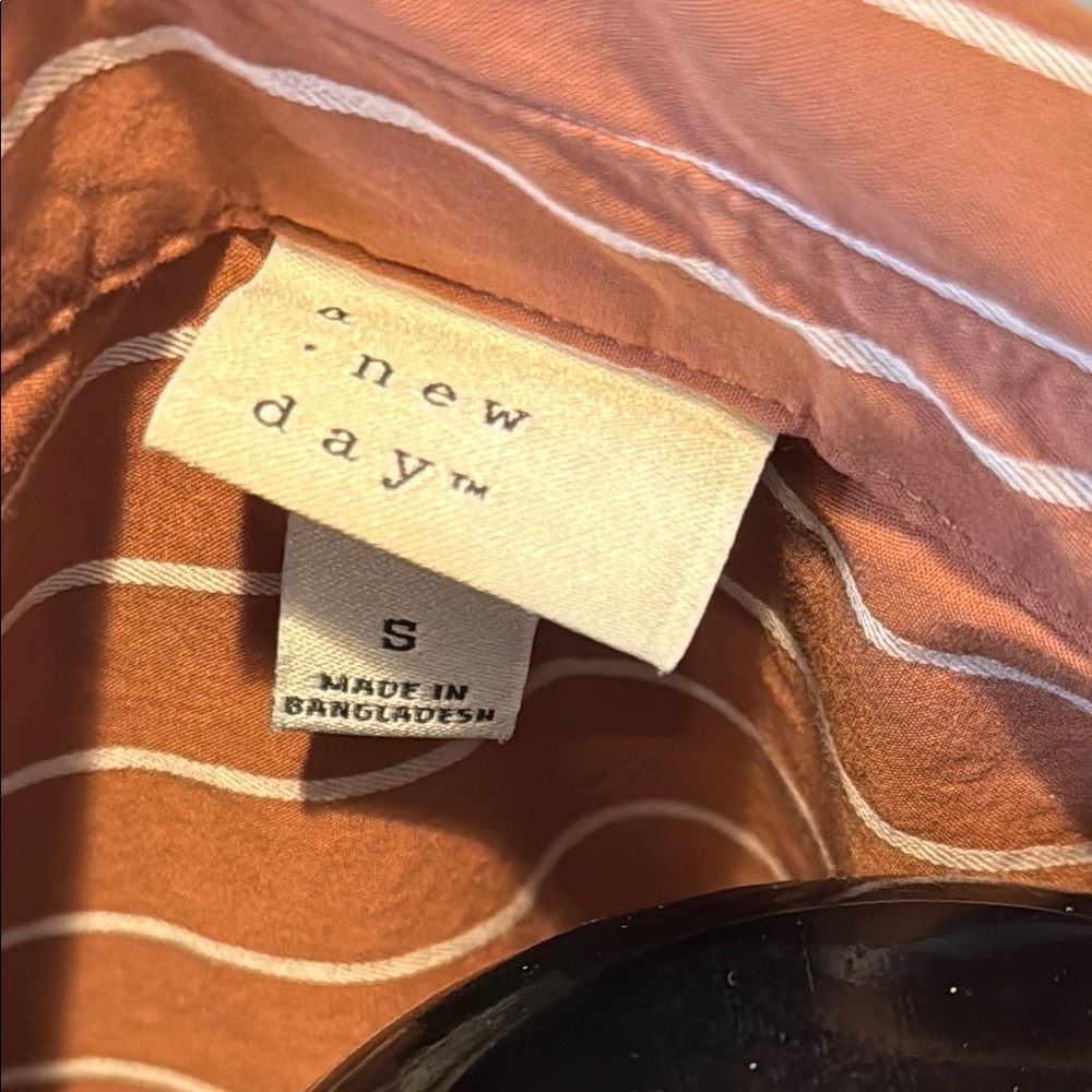 E A New Day Target Women’s Small Striped Button Down Shirt - Picture 2 of 5
